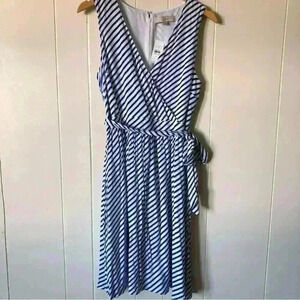 LOFT Sleeveless Striped Viscose Midi Dress Size 8T